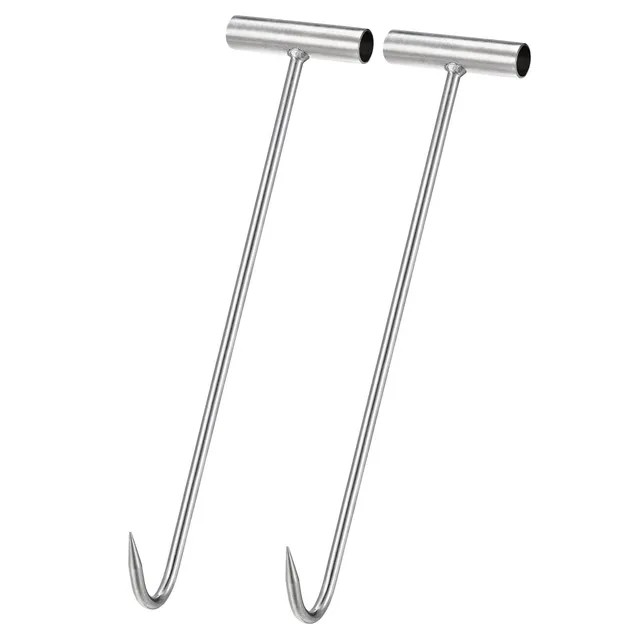 sourcingmap Home crochet viande inox 39 cm lot de 2