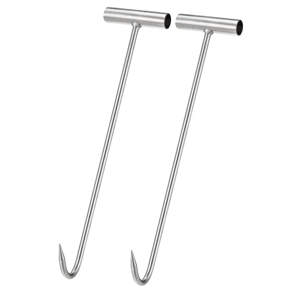 sourcingmap Home crochet viande inox 39 cm lot de 2