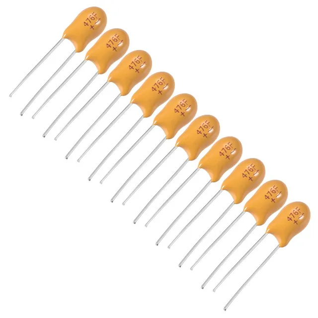 Sourcing Map Industrial Condensateur Tantale 47uF 16V Jaune 20 pcs