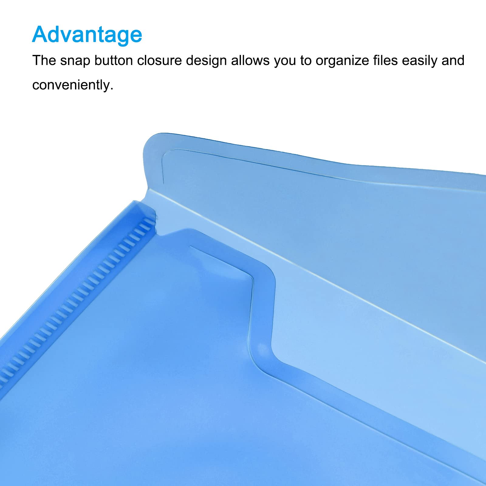 Sourcing Map pochette plastique A4 bleu bouton lot 12 PP