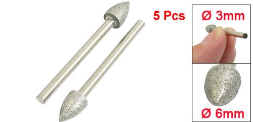 Sourcingmap Fraise Carbure Conique 6mm Lime Rotative 5 pcs Tige 3mm