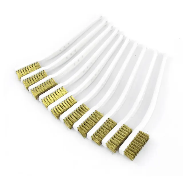 SOURCINGMAP Brosses métalliques laiton 17,5 cm lot 10