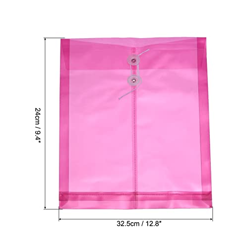 sourcing map A4 pochette à bouton rouge lot de 5