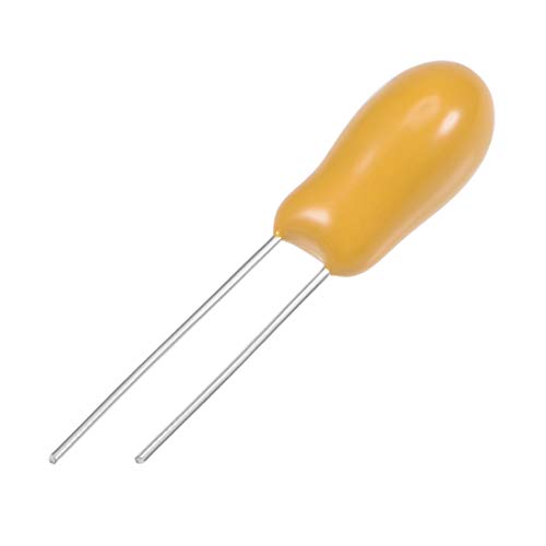 Sourcing Map 10uF 50V condensateur tantale 1 pc radial jaune
