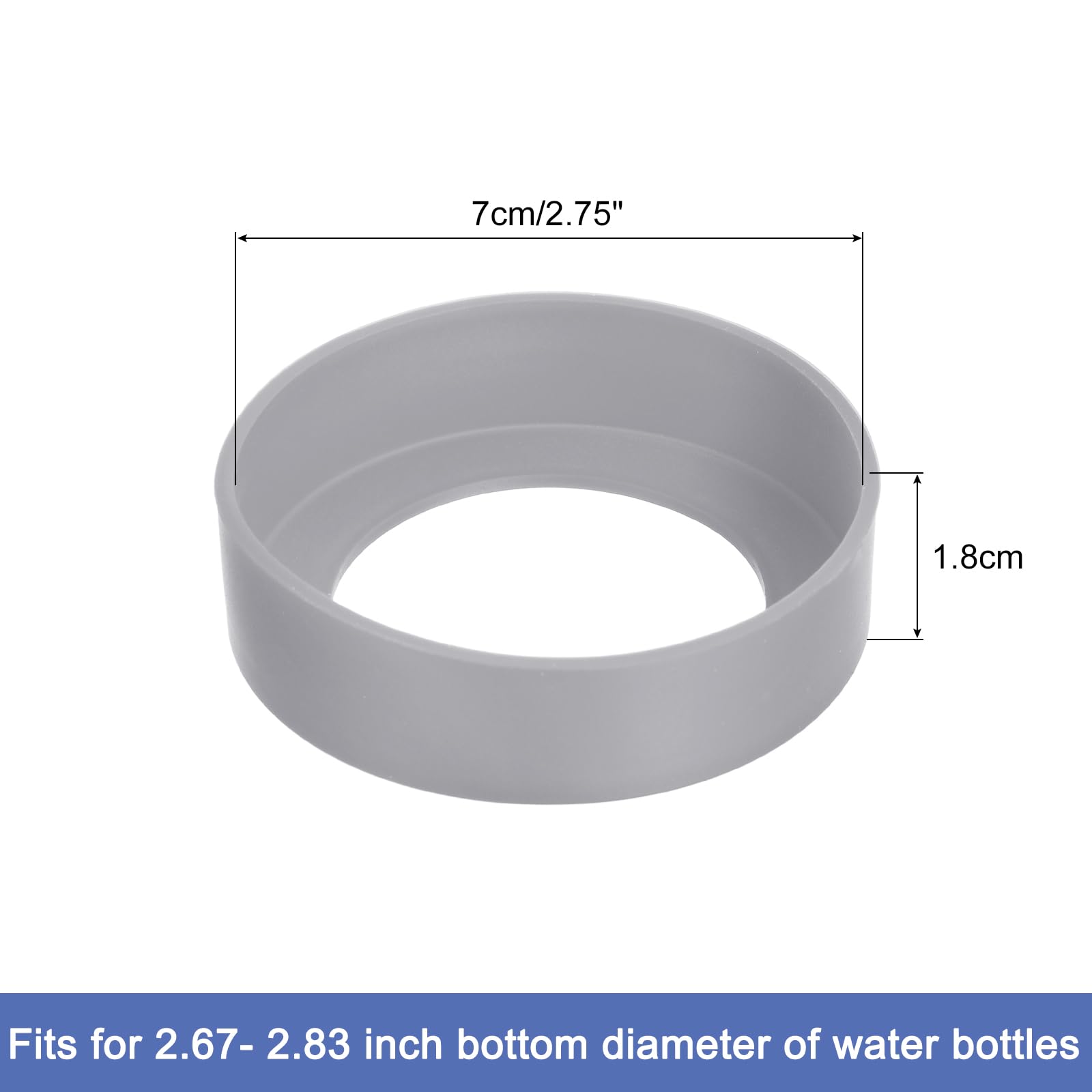 sourcingmap Home & Garden housse bouteille 70mm gris 4pcs silicone