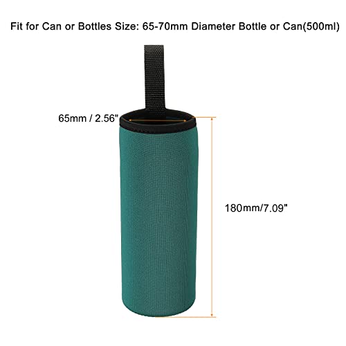 sourcing map Manchon bouteille néoprène vert profond lot de 2