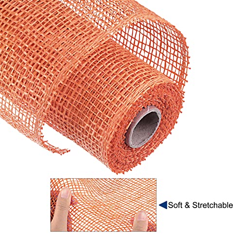 Sourcing Map Ruban maille jute orange 25,4cm 5 yards