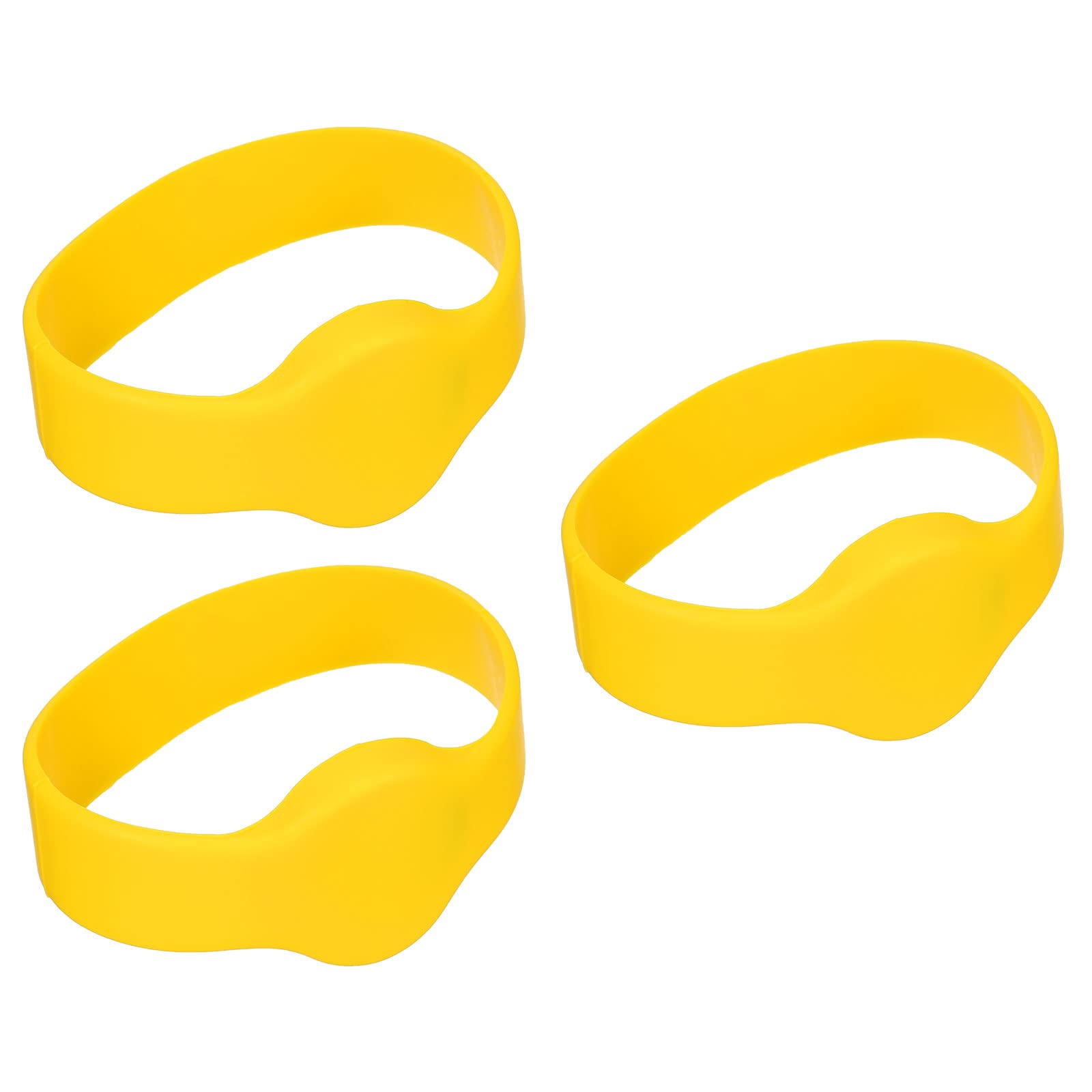 SOURCINGMAP TK4100 bracelet RFID 125kHz jaune lot 3 silicone