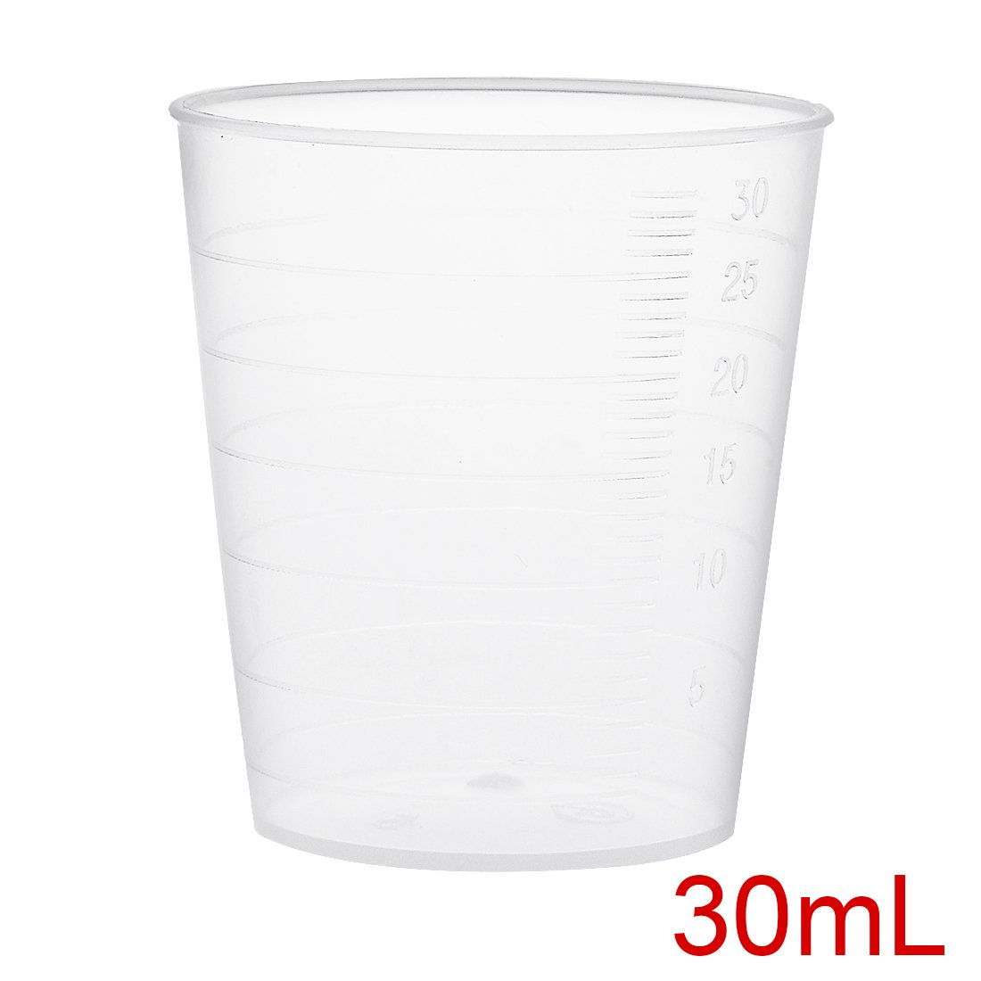sourcing map béchers gradués 30mL gobelet mesure x10 transparent