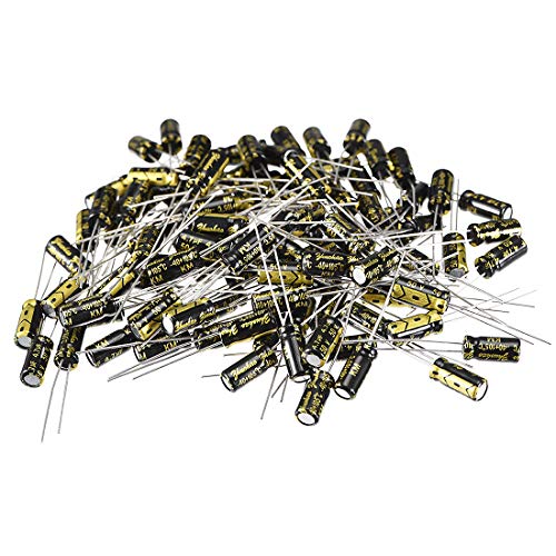 sourcing map 4.7uF 50V condensateur électrolytique 100 pièces 5x11mm