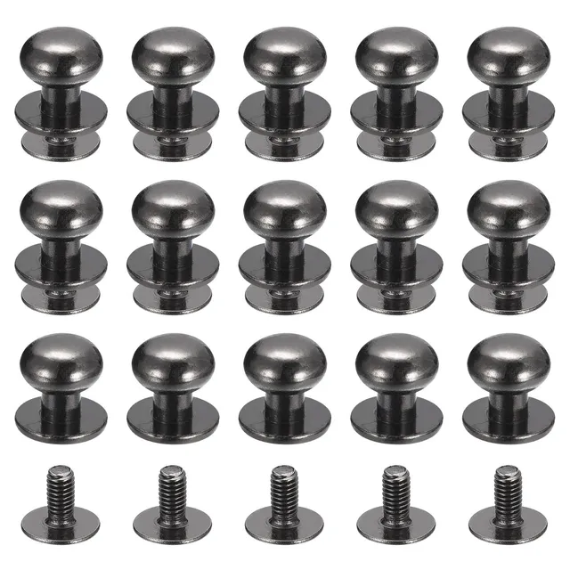 Sourcingmap Home & Garden Rivet à vis 9 mm noir x15