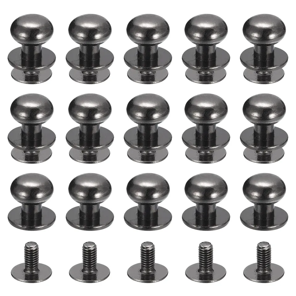 Sourcingmap Home & Garden Rivet à vis 9 mm noir x15