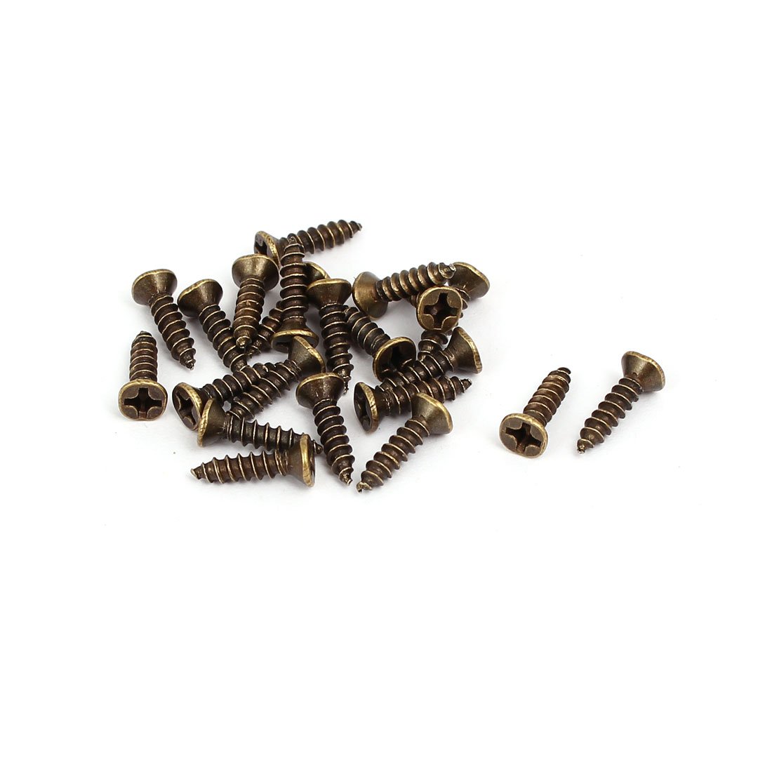 sourcing map Porte-Étiquette 85x42mm Bronze 8pcs avec vis