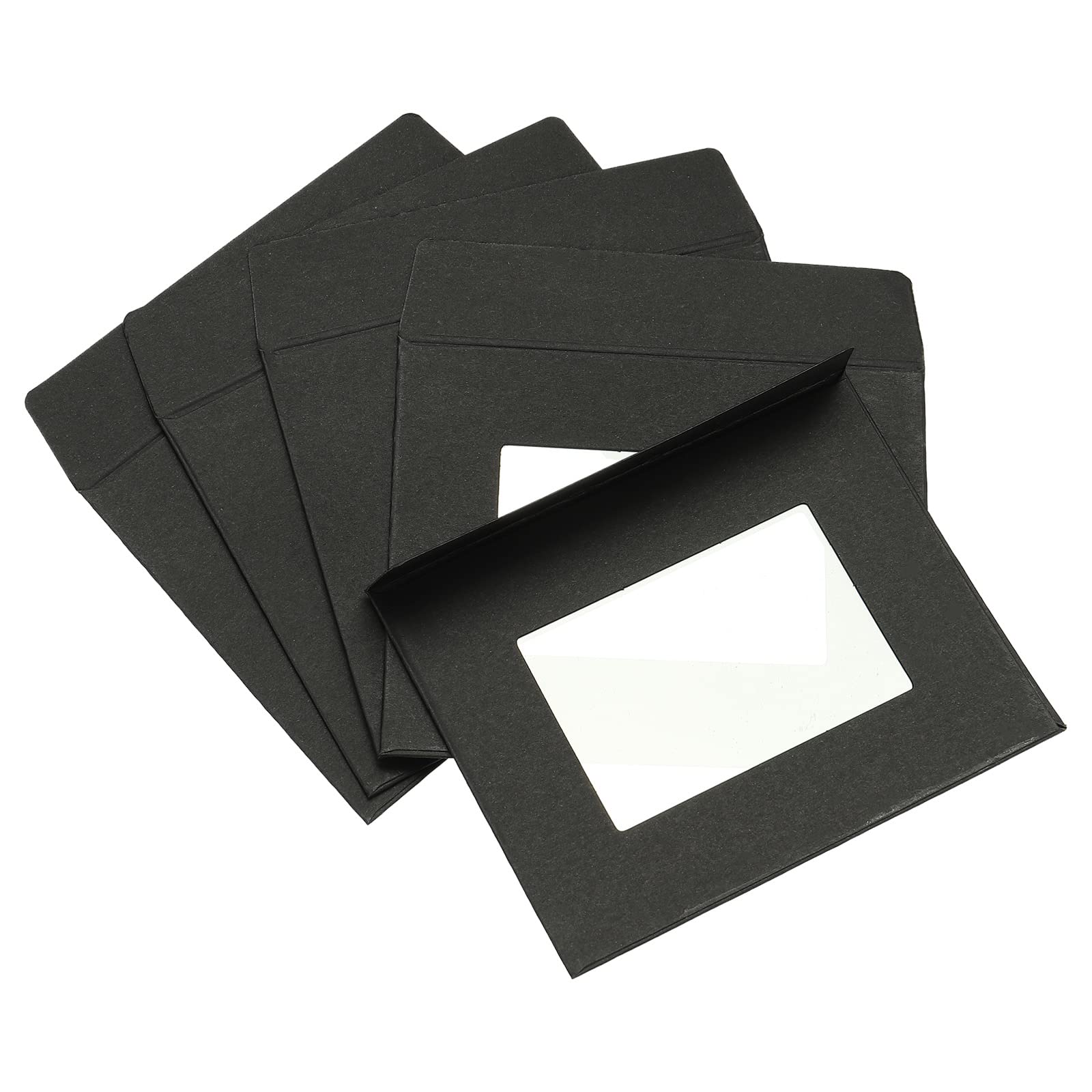 sourcingmap 4 pouces enveloppe à fenêtre noire lot 10 double face
