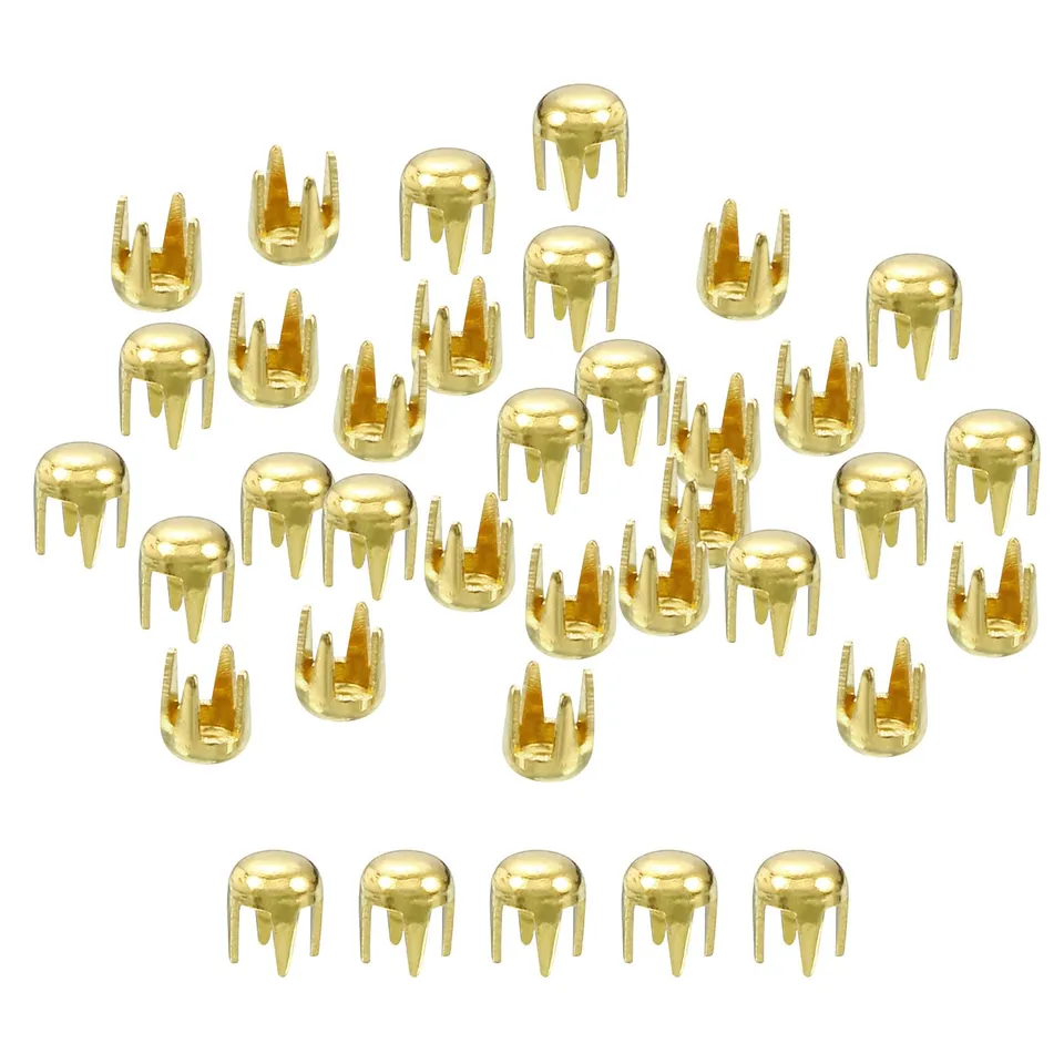 sourcing map Clous dôme doré 2mm laiton 200 pièces