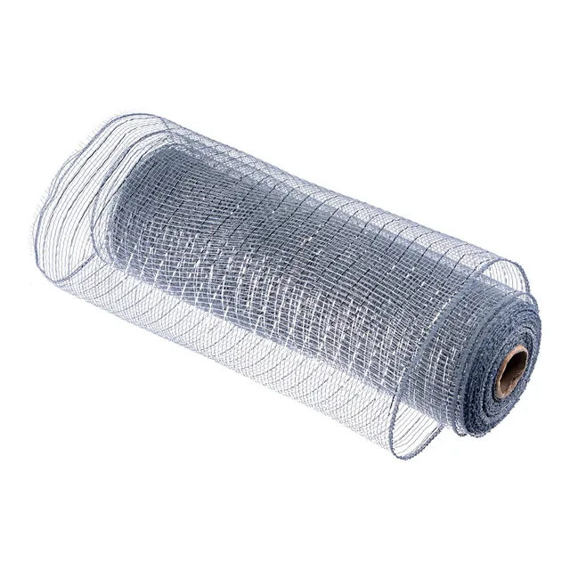 Sourcing Map Home Ruban Maille Toile Jute 26cm Gris Argent 9m