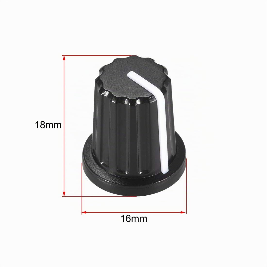 Sourcingmap bouton potentiomètre guitare 6 mm noir blanc lot 10
