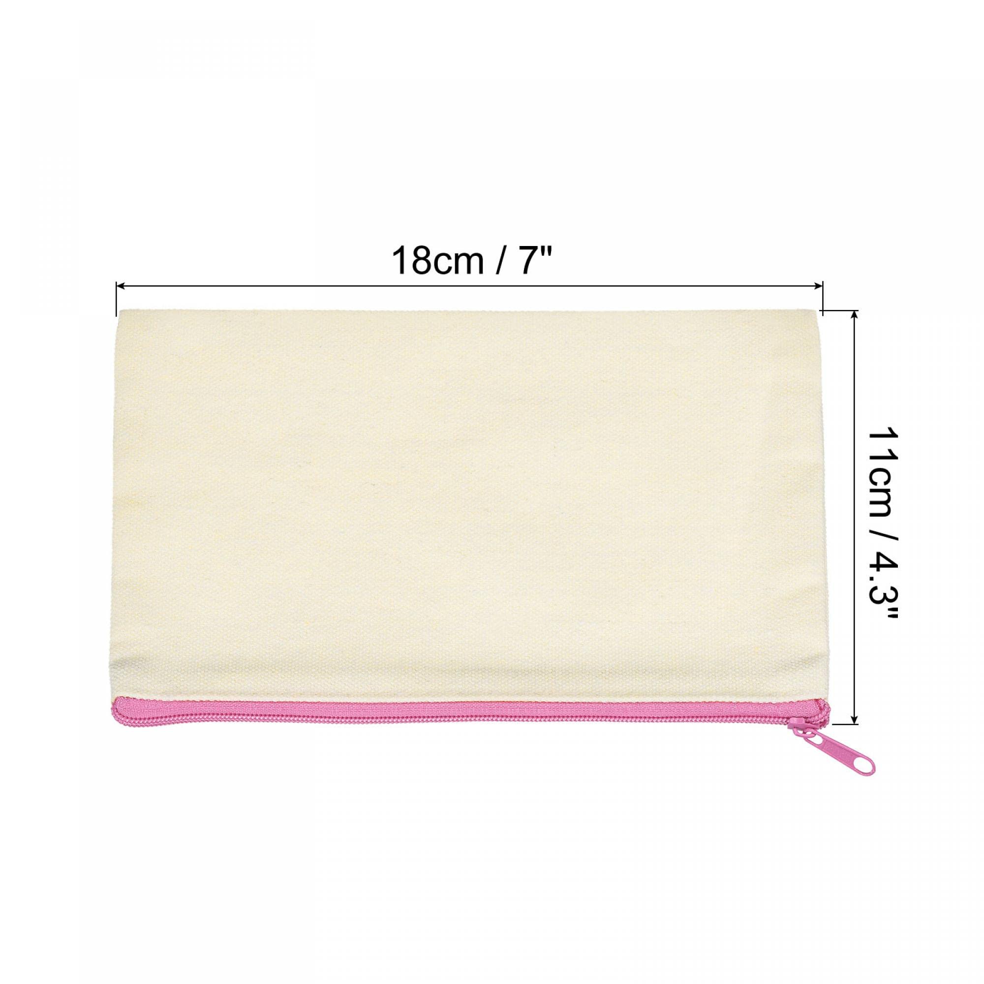 Sourcingmap Office pochette toile zip rose 18x11 cm 4 pcs
