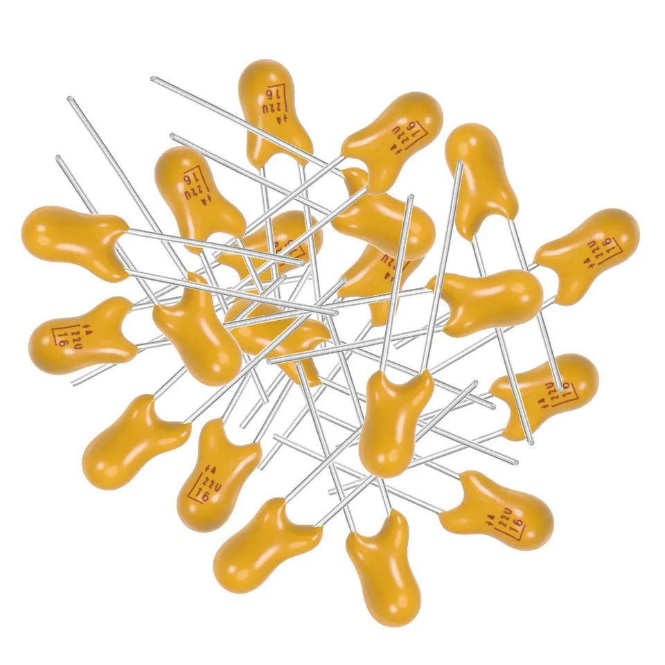 Sourcing Map 22uF 16V condensateur tantale 20 pcs radial jaune
