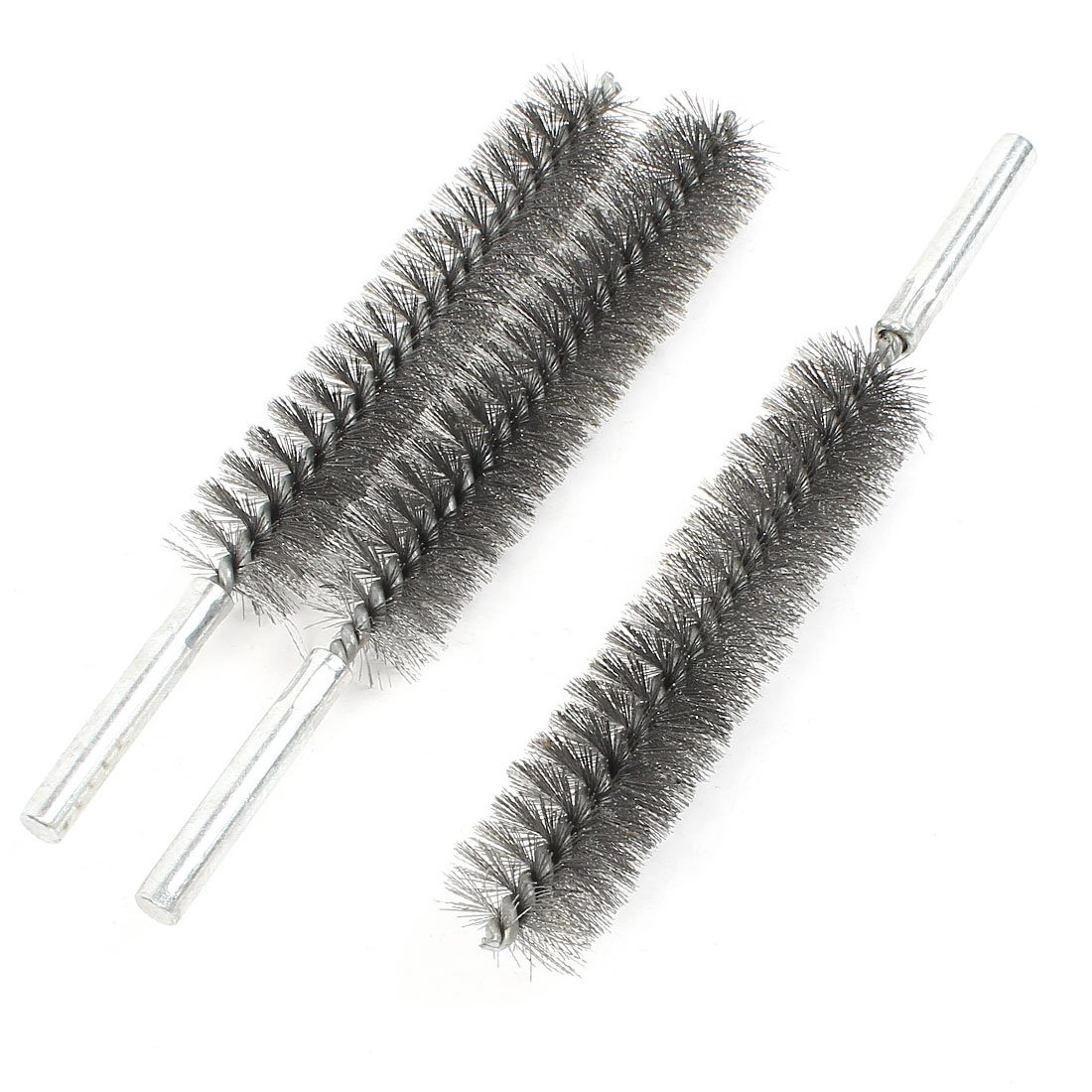 Sourcing Map Industrial brosse tube inox 3 pcs 25 mm 17 cm