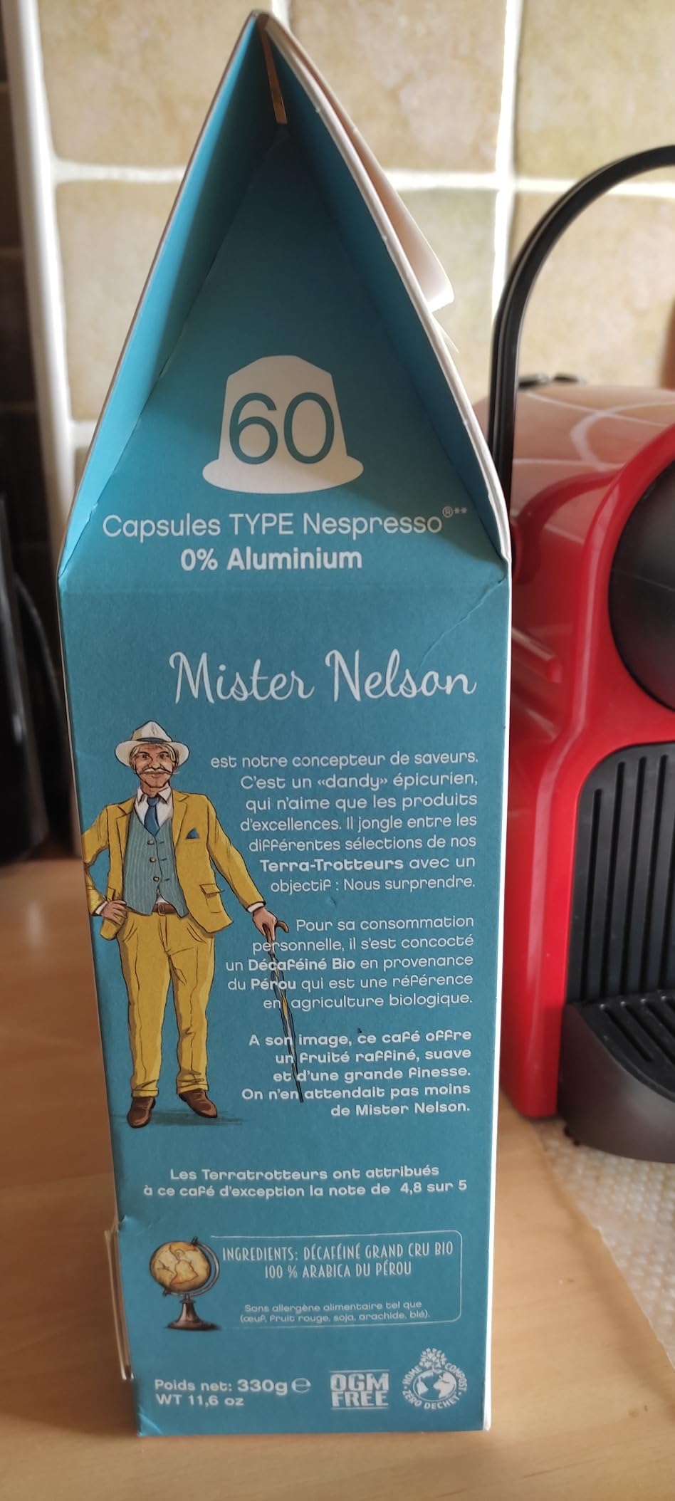 Terramoka Mister Nelson Capsules Décaféiné Bio 60 Arabica