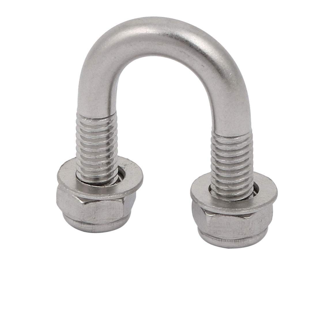 Sourcingmap Industrial boulon U M6 inox 304 tuyau 12mm 10pcs