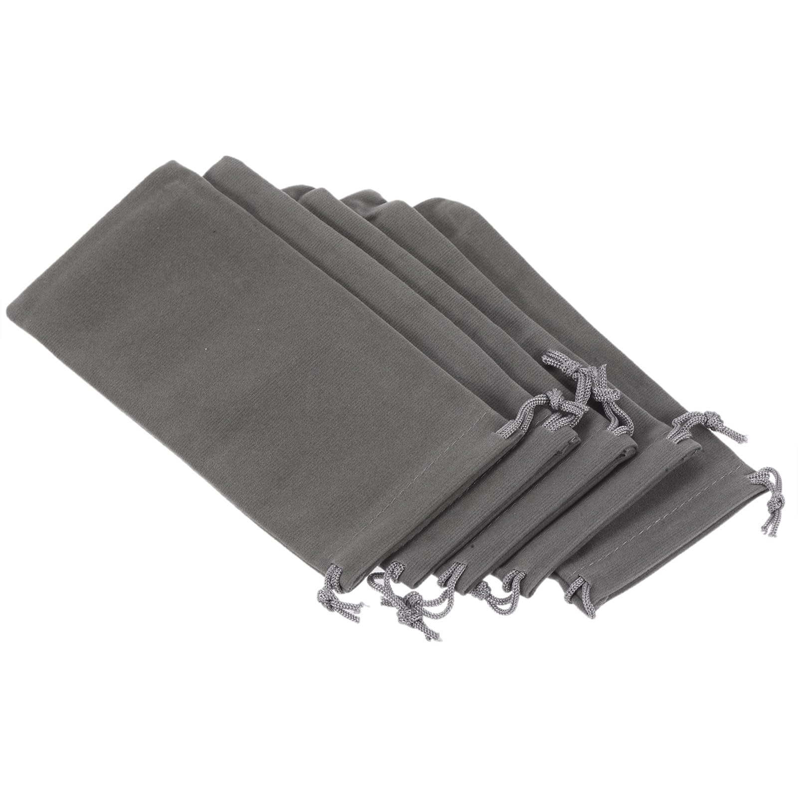 Sourcing Map Pochette Microfibre Grise 17x8 cm Lot 10 Lunettes