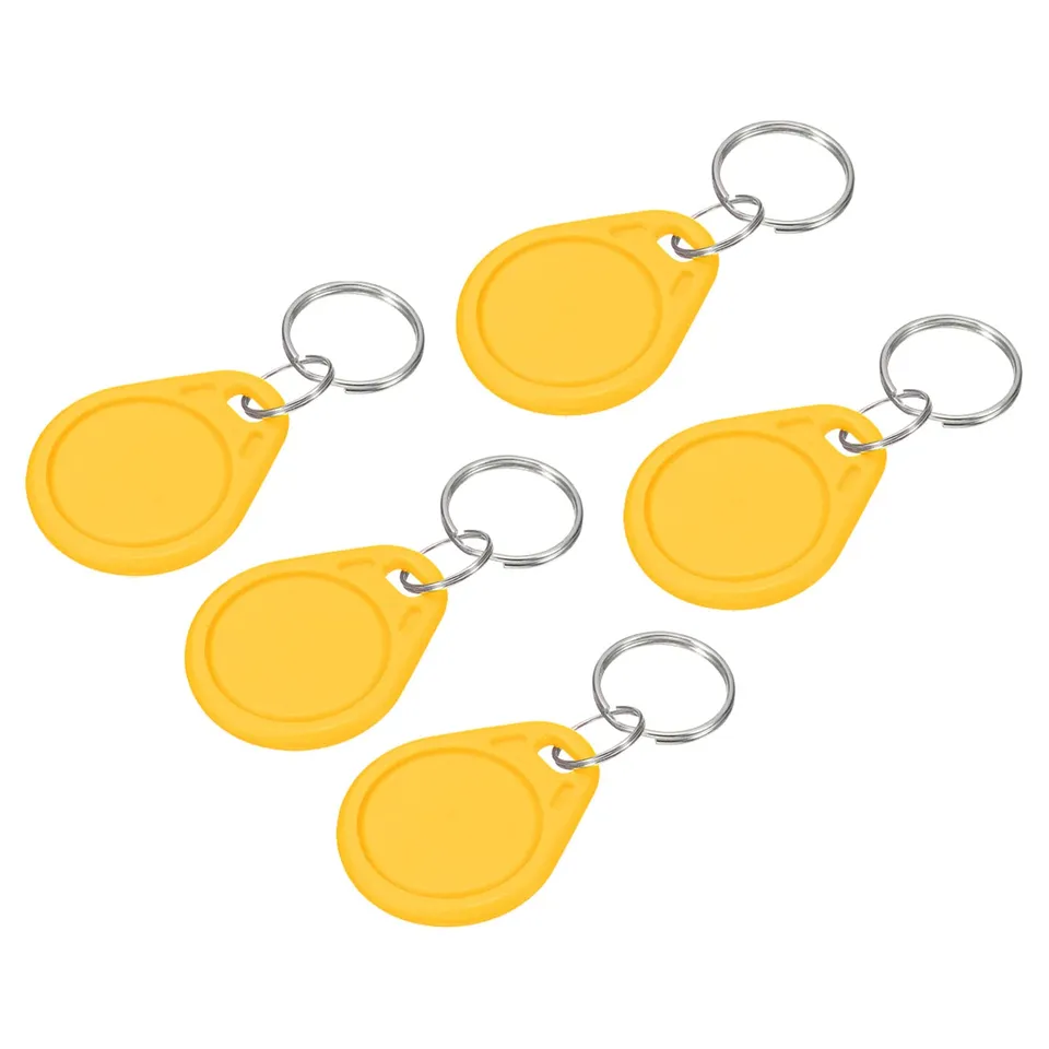 sourcing map UID porte-cles RFID 13,56 MHz jaune x5 copiable