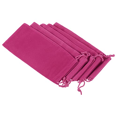 sourcing map pochette microfibre 17x8 cm rose rouge lot 10 anti-rayure