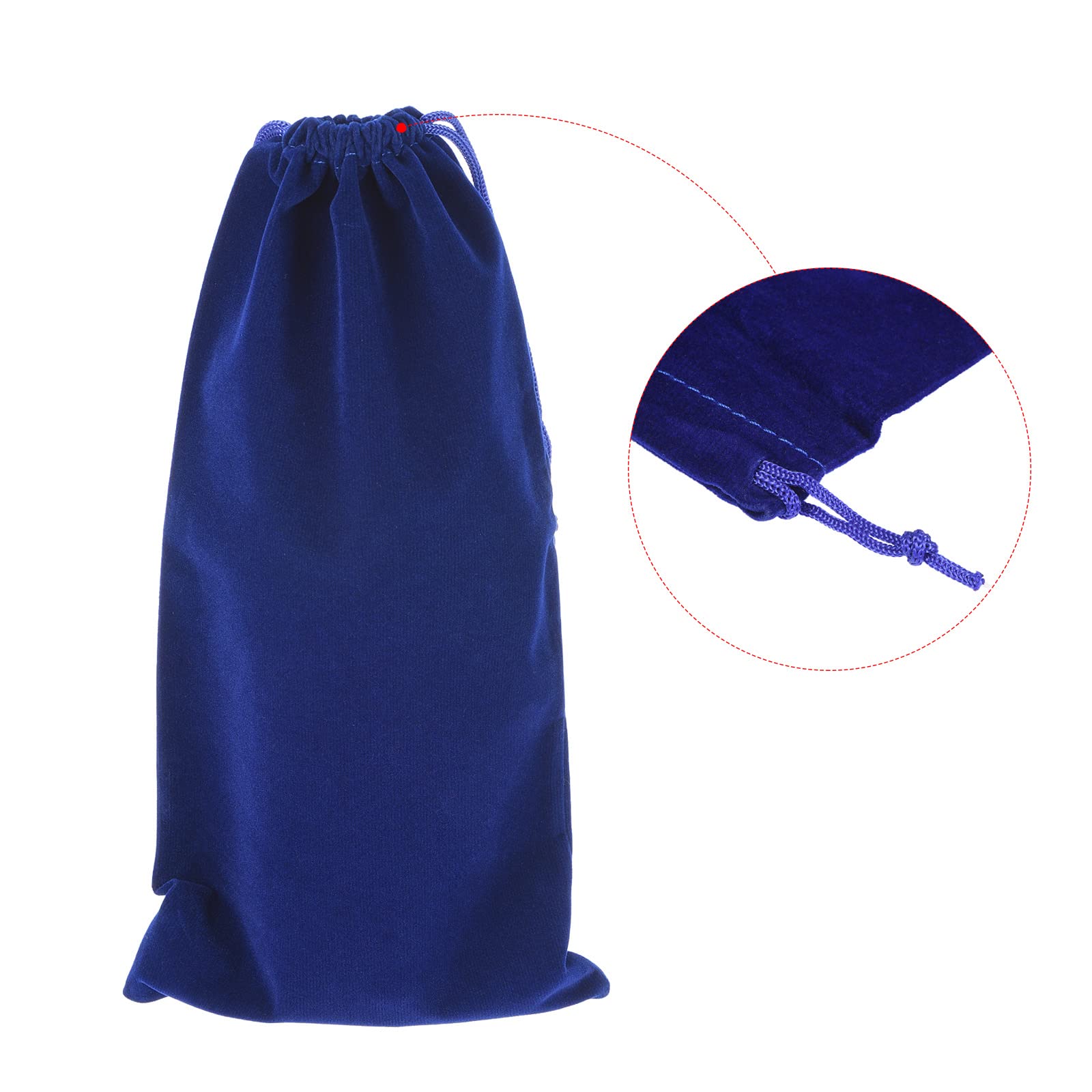 Sourcing Map pochette microfibre bleu foncé 17x8cm lot 3