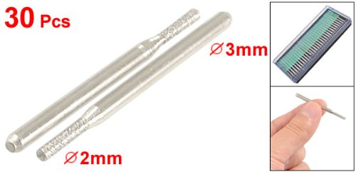 Sourcingmap Coffret 30 Fraises Diamant Cylindriques 2mm Tige 3mm