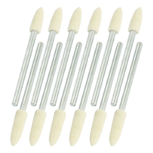 Sourcingmap Feutre Monté 4mm Outil Polissage Tige 3mm Lot 12
