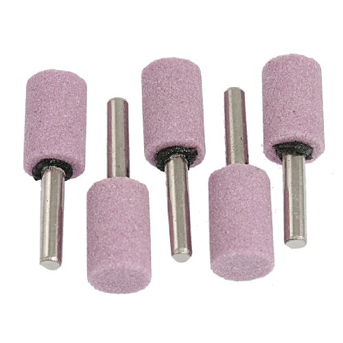 sourcingmap cylindre meule montée 16x25 mm tige 6 mm lot 5