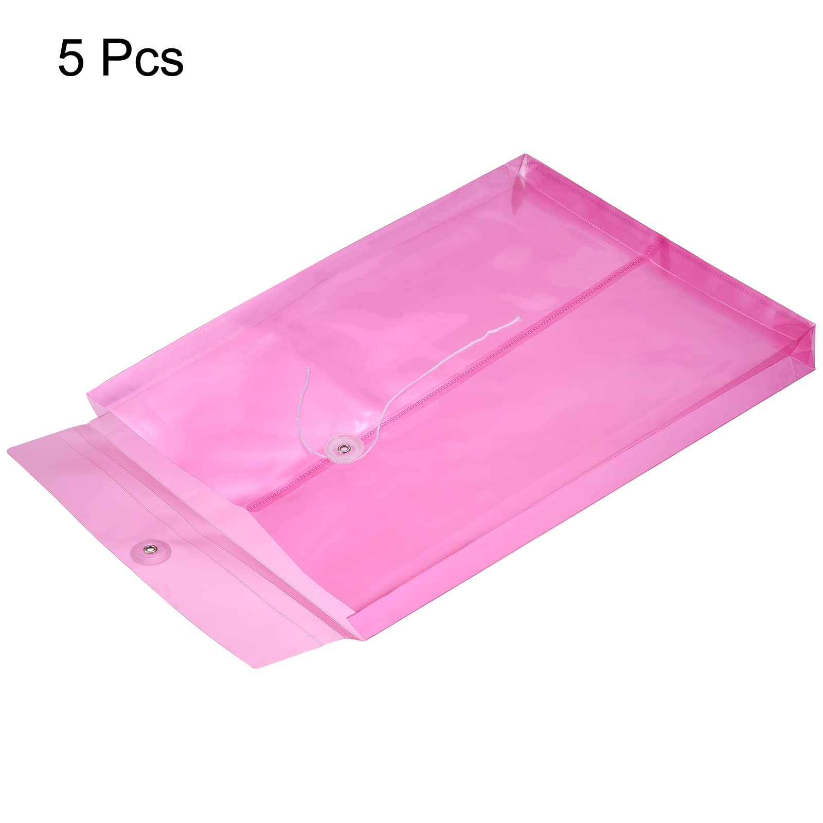 sourcing map A4 pochette à bouton rouge lot de 5