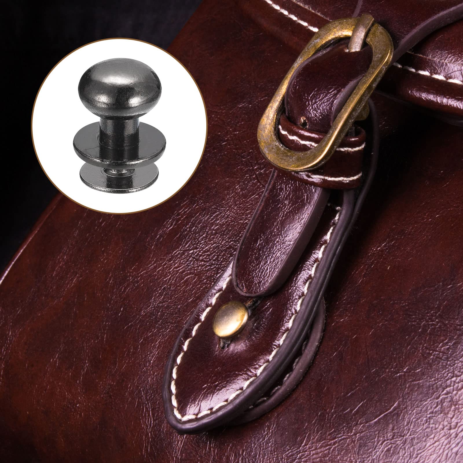 Sourcingmap Home & Garden Rivet à vis 9 mm noir x15
