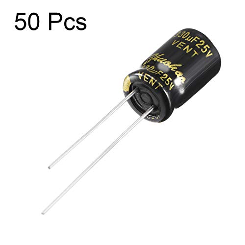 sourcing map 330uF 25V condensateur électrolytique alu lot 50