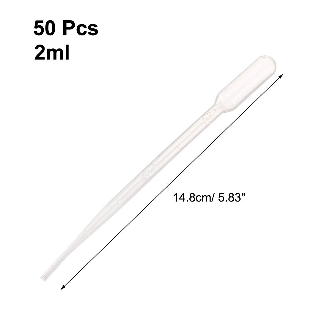 Sourcing Map Pipette Pasteur Plastique 2ml Lot 100