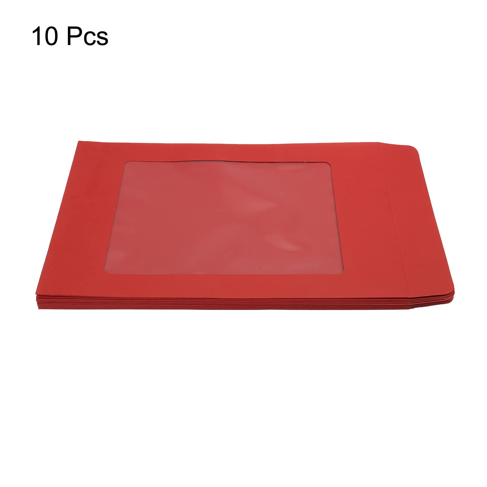 Sourcing Map A4 Enveloppe Fenêtre Rouge Simple Face x10